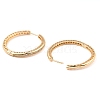 Brass Micro Pave Cubic Zirconia Hoop Earrings EJEW-D078-08KCG-2