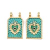 Brass Enamel Pendants X-KK-B157-28A-G-1