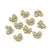 Brass Pave Clear Cubic Zirconia Cabochons MRMJ-B002-09LG-3