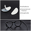 Gorgecraft 24 Pairs 2 Colors Silicone D-shaped Eyeglass Nose Pads KY-GF0001-20-4