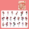 40Pcs 20 Flower Styles PET Stickers PW-WG4770E-03-1