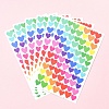 4 Bags Heart Pattern DIY Paper Picture Stickers AJEW-FS0001-17-7