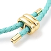 Braided Round Imitation Leather Bracelets Making BJEW-H610-03G-04-2