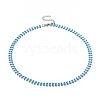 Enamel Wheat Link Chain Necklace NJEW-P220-02P-06-1