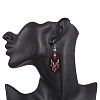 Natural & Synthetic Gemstone Rhombus Dangle Earrings EJEW-MZ00632-5