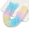 Transparent Painted Glass Beads Strands X1-DGLA-A034-T4mm-A21-1