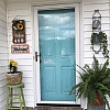 2Pcs 2 Color Wooden Doorplate Decorations AJEW-CF0001-09-7