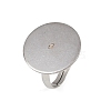 Non-Tarnish 304 Stainless Steel Pad Ring Settings STAS-K278-11F-P-1