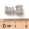 Brass Micro Pave Cubic Zirconia Beads KK-P239-34P-3