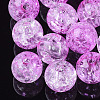 Transparent Crackle Acrylic Beads CACR-N002-02-1