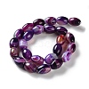 Natural Banded Agate (Dyed & Heated) Beads Strands G-M446-D01-01F-3