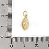 Brass Micro Pave Clear Cubic Zirconia Charms KK-E111-32A-G-3
