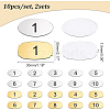 BENECREAT 20Pcs 2 Style Adhesive Acrylic Number Sign Labels AJEW-BC0003-23-2
