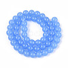 Imitation Jade Glass Beads Strands GLAA-N058-8mm-C01-3