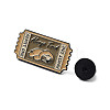 Rectangle Stamp Always Tired Zinc Alloy Enamel Brooch JEWB-C028-01C-EB-3