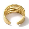 Vacuum Plating 201 Stainless Steel Criss Cross Wide Open Cuff Rings for Women RJEW-C092-30G-3