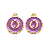 Golden Plated Alloy Enamel Charms ENAM-Q437-12O-1