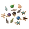   60Pcs 15 Style Alloy Enamel Pendants ENAM-PH0002-28-1