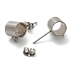 Non-Tarnish 201 Stainless Steel Stud Earring Findings STAS-B045-16D-P-2