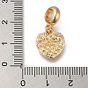 Rack Plating Alloy Crystal Rhinestone European Dangle Charms PALLOY-A009-17G-3