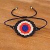 Friendship Eye Loom Pattern Seed Beads Bracelets for Women BJEW-Z013-18B-3