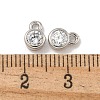 Brass Micro Pave Cubic Zirconia Charms KK-L075-017P-02-3