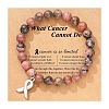 Fashion Natural Rhodonite Beads Stretch Bracelets QY2485-11-1