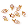 8Pcs Natural Pearl Pendants PALLOY-TAC0180-3