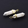 Natural Howlite Pointed Pendants G-G025-01G-43-3