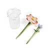 Handmade Lampwork Birthday Flower & Vase Set for Tabletop Display LAMP-D007-002A-2