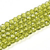 Baking Paint Transparent Glass Beads Strands DGLA-A035-T4mm-D11-1