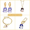 30Pcs Cat Printed Alloy Pendants ENAM-CJ0005-57-6