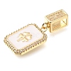 Brass Micro Pave Cubic Zirconia Pendants KK-S049-05G-B-2