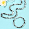 201 Stainless Steel Chain Necklaces & Chain Bracelets SJEW-G087-03P-1