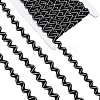 24.5~25 yards Two Tone Polyester Wave Lace Trim Ribbon OCOR-GF0004-35D-1