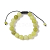 10mm Round Natural Lemon Jade Braided Bead Bracelets BJEW-C067-01C-02-2