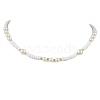 2Pcs 2 Colors Shell Pearl Bead & Glass Seed Beads Beaded Necklaces for Women NJEW-MZ00073-3