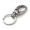 Tibetan Style 316 Surgical Stainless Steel Fittings with 304 Stainless Steel Key Ring FIND-Q101-09AS-03-2