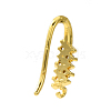 Rack Plating Brass Pave Cubic Zirconia Earring Hooks KK-O143-15G-2