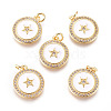 Brass Micro Pave Cubic Zirconia Pendants KK-D159-17G-1