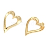 Heart Rack Plating Brass Stud Earrings for Women EJEW-S325-04G-2