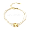 Polyester Multi-Strand Bracelets FB-CBA983F-02G-01-4