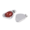 Natural Carnelian(Dyed & Heated) Pendants KK-U043-52P-02-2