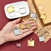 8Pcs 2 Styles 304 Stainless Steel Pendant Cabochon Settings STAS-YW0003-50-4