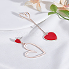 1 Pair Alloy Dangle Stud Earrings EJEW-LP0003-54RG-01-3