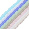Imitation Jade Solid Color Glass Beads Strands EGLA-A034-J4mm-MD-M-1