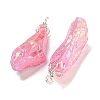 Electroplated Raw Rough Natural Quartz Crystal Big Pendants G-A229-02P-05-2