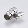 Tarnish Resistant 304 Stainless Steel Magnetic Clasps with Glue-in Ends STAS-F139-078P-3