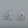 Triangle Spiral Pattern Brass Stud Earrings FT5549-2