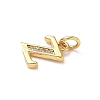 Brass Micro Pave Cubic Zirconia Charms KK-I382-03G-Z-2